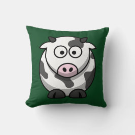 Almofada Vaca de desenho em verde