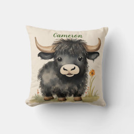 Almofada Vaca do Baby Highland Personalizada Neutralmente
