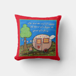 Almofada Vagão aciganado, arte do campista, alma do cigano