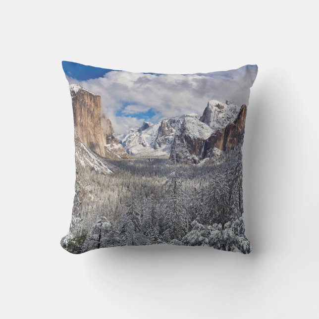 Almofada Vale de Yosemite na neve (Frente)