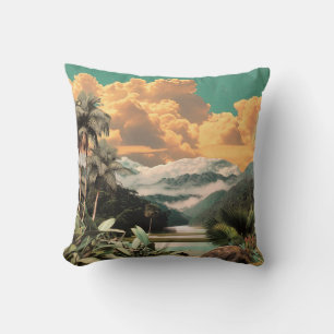Almofada Vale Tropical Surreal com Palmeiras