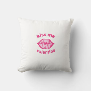 Almofada  valenitien me beija Travesseiro decorativo engra