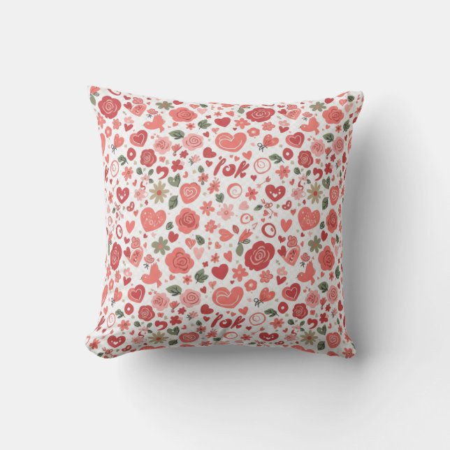 Almofada Valentine’s Day Throw Pillow Collection | Romantic (Frente)