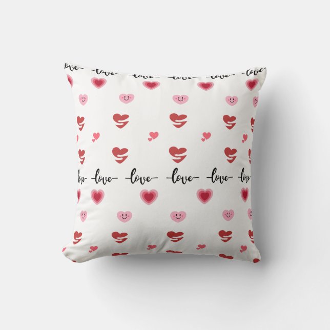 Almofada Valentine Throw Pillow love text (Frente)