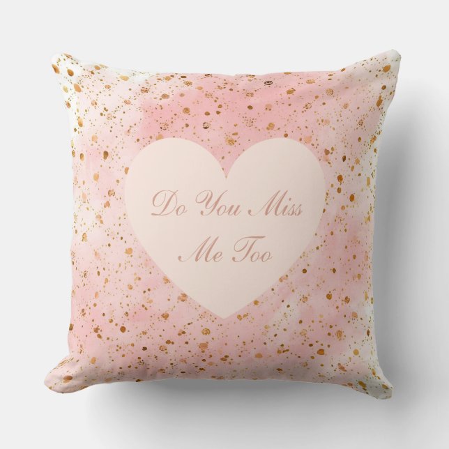 Almofada Valentine's Day, Do You Miss Me Too,Pink Love Hear (Frente)