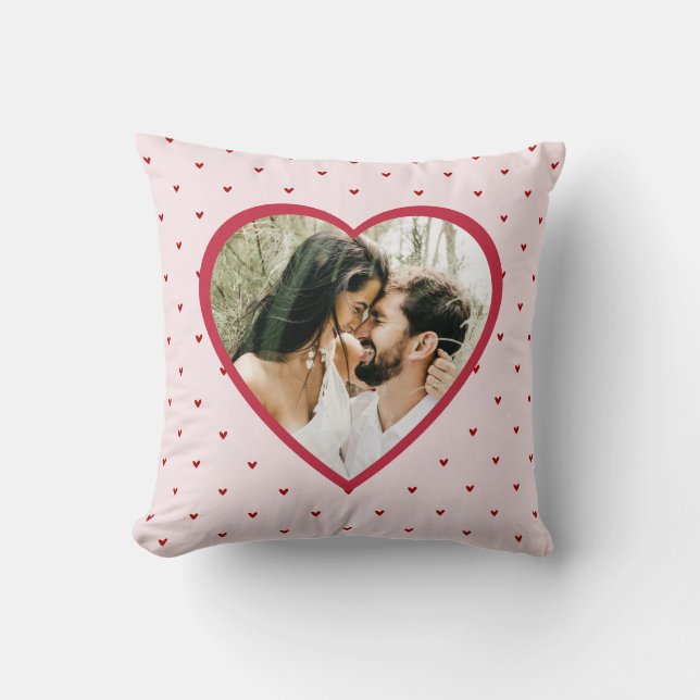 Almofada Valentine's Day Hearts Red Photo (Frente)