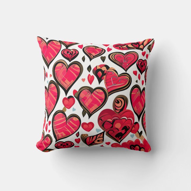 Almofada Valentine's Day Throw Pillow Covers (Frente)