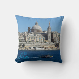 Almofada Valletta Skyline Harbor Paisagem Malta Souvenir