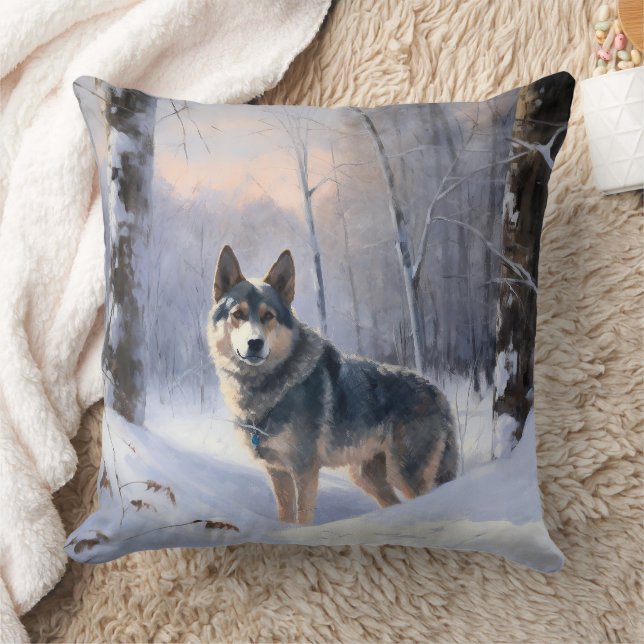 Almofada Vallhund Sueco Deixa-A Neve Natal (Cobertor)