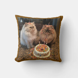 Almofada Vamos Celebrar! Travesseiro decorativo de Gato de 