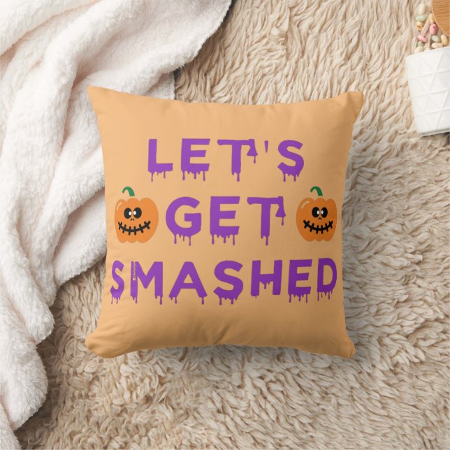 Almofada Vamos Esmagado (Pumpkins) Roxo (Cobertor)