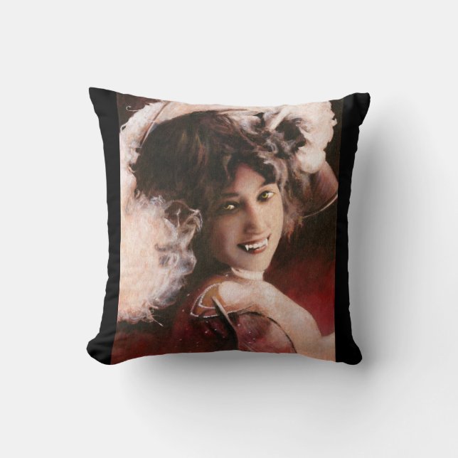 Almofada Vampiro vitoriano Lady Throw Cushion (Frente)