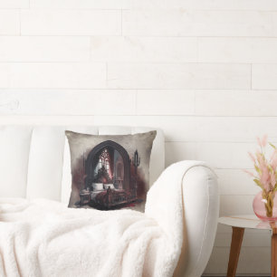 Almofada Vampy Boudoir   Suíte Gothic Red Victorian Bedroom