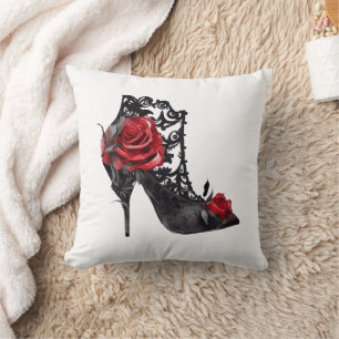 Almofada Vampy Spiked Stiletto Rosa vermelha de salto alt