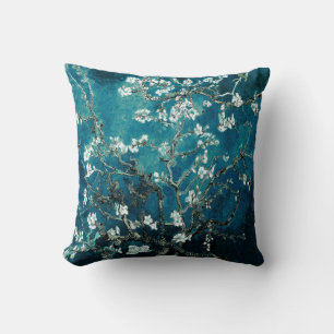 Almofada Van Gogh Almond Blossoms Dark Teal