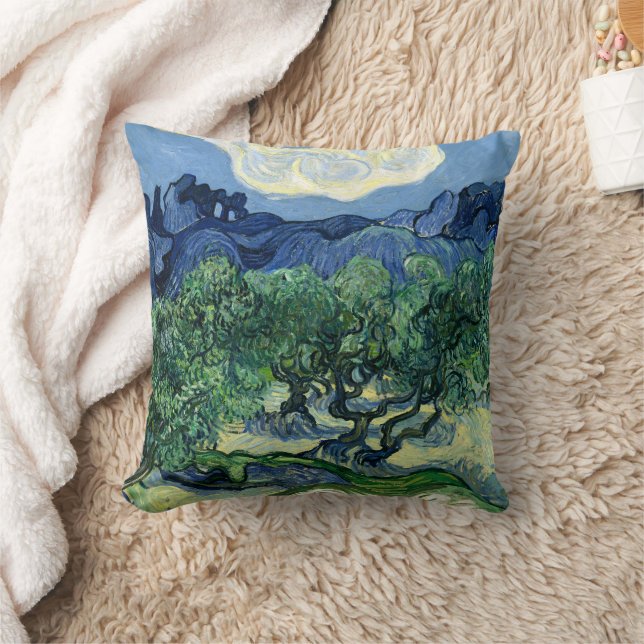 Almofada Van Gogh As Oliveiras Pintura Paisagem (Cobertor)