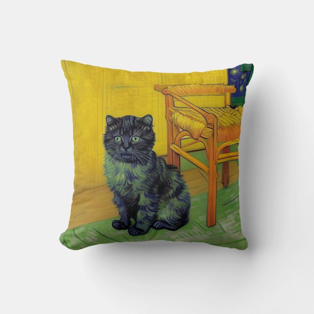 Almofada Van Gogh Black Cat (Frente)