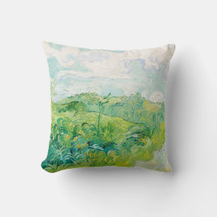 Almofada Van Gogh. Campos De Trigo Verde Auvers. Impression