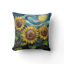 Van Gogh girassol e noite estrelada