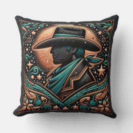 Almofada Vaqueiro de Impressão de Couro Arrefecido Ocidenta