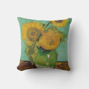 Almofada Vase com três girassóis, Vincent van Gogh