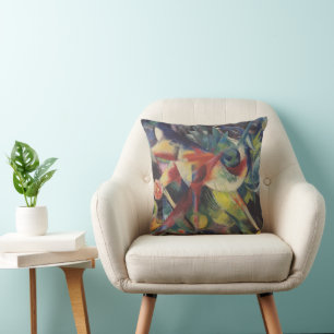 Almofada Veados em um Jardim de Flores por Franz Marc, Arte