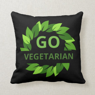 Almofada Vegetariana, Vegan, Veganismo Deixa Preto
