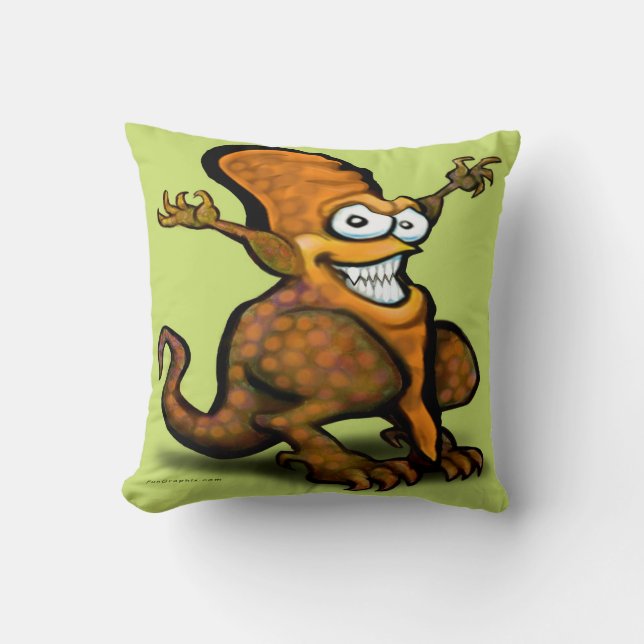 Almofada Veggie Saurus Rex Travesseiro decorativo (Frente)