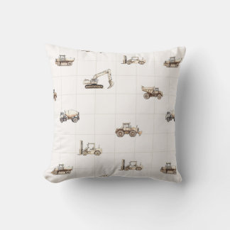 Almofada Veículos de construção equipamentos pesados bege 