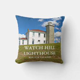 Almofada Veja o farol Hill, Travesseiro decorativo Rhode Is