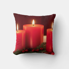 Almofada Velas de Natal Românticas