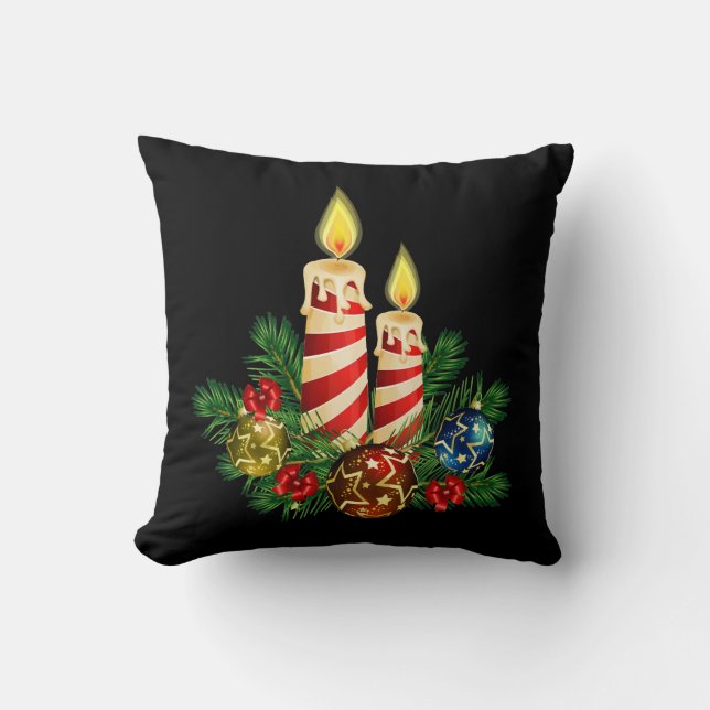 Almofada Velas para o Natal (Frente)