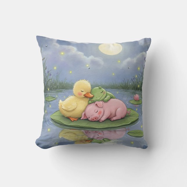 Almofada Velejar para Dreamland, Duckling, Piglet, Froglet. (Frente)