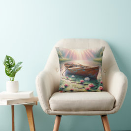 Almofada Velha Rowboat Russo Em Água Lilys