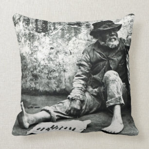 Almofada vendedor do Charuto-fim, c, 1865 (foto de b/w)