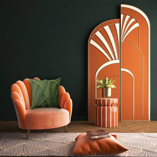 Almofada Ventilador Curvo, Rico, Luxo Verde (Criador carregado)