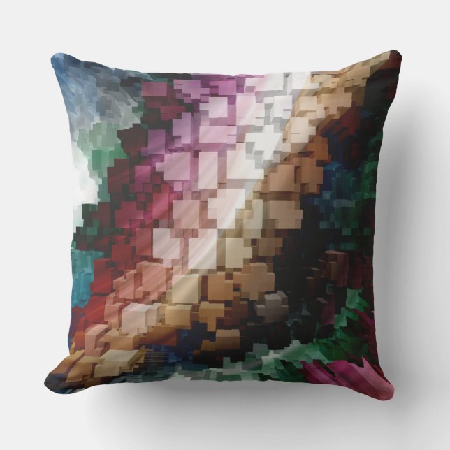 Almofada Vento Escuro Cubo Centrado (Frente)