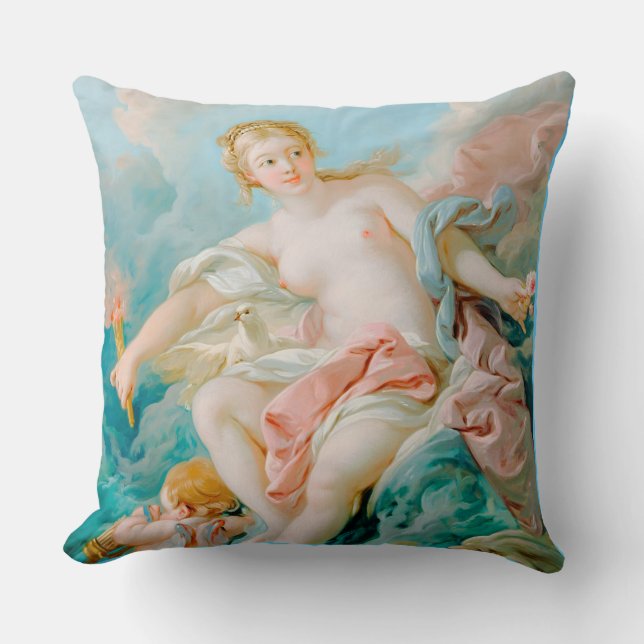 Almofada Vênus nas ondas de François Boucher (Frente)