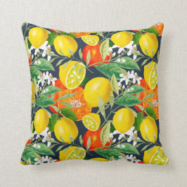 Almofada Verão, citrinos, boho, boemia, Mediterrâneo floral