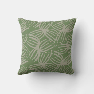 Almofada Verão Contemporâneo florescimento abstrato verde l