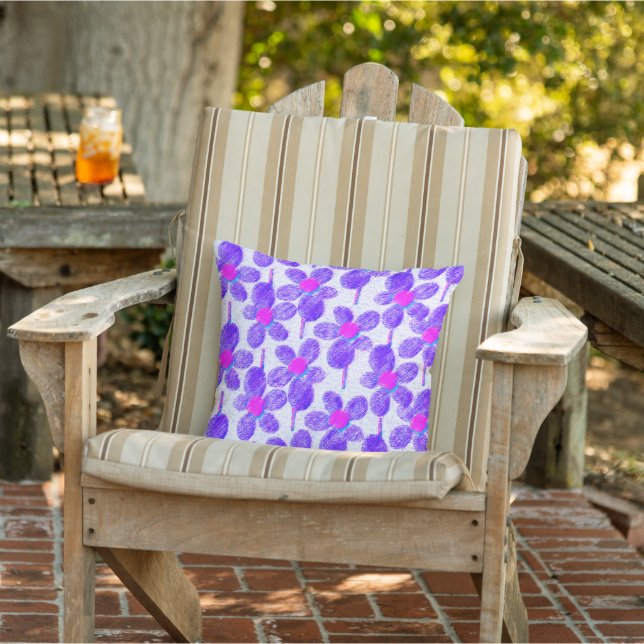 Almofada Verão Pastel Giz Floral (Cadeira)