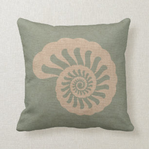 Almofada Verde de Shell Seafoam do nautilus