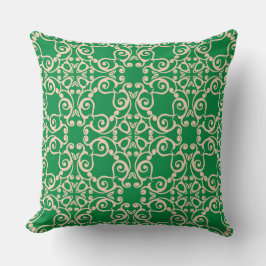 Almofada Verde Dourado Neutral Hamptons Abstrato moderno