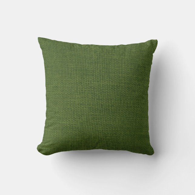 Almofada Verde escuro simples de serapilheira (Frente)