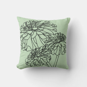 Almofada Verde-floral minimalista moderno