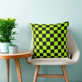 Almofada Verde limão 80s preto verificado