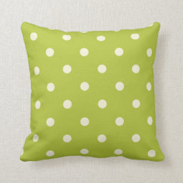 Almofada Verde limão com polkadots creme