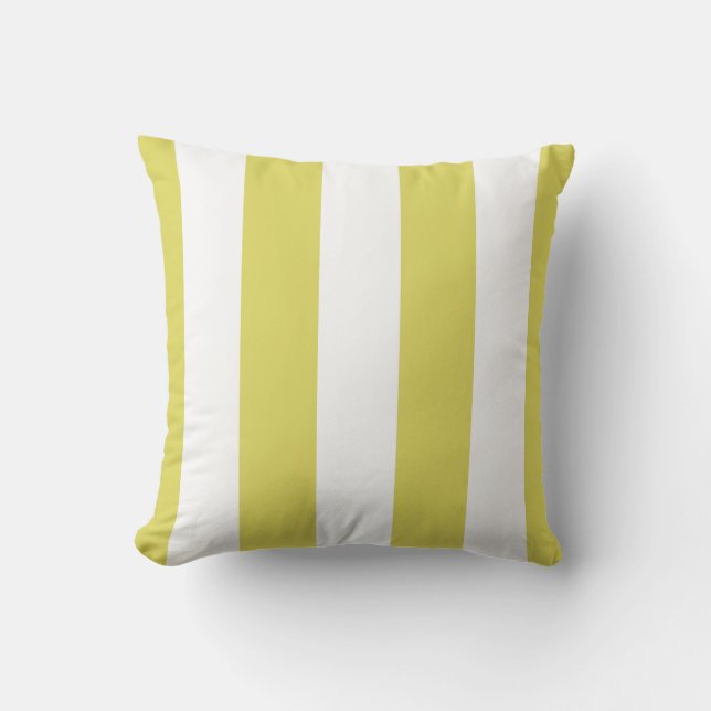 Almofada verde limão e  branco Travesseiro decorativo exter (Frente)