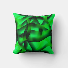 Almofada Verde limão e ondulações pretas, com sombra?