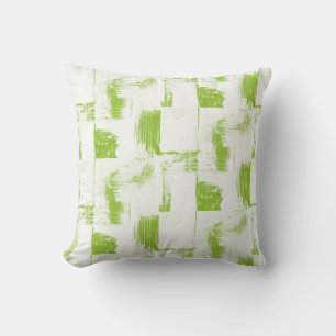Almofada Verde limão e Travesseiro Abstrato branco